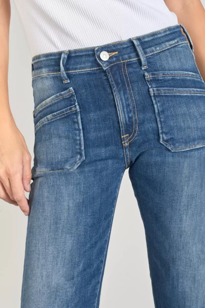 pricilia_taille_haute_eme_jeans_bleu_n_3.webp Le Temps des Cerises Coupe Regular-Pricilia Taille Haute 7/8Eme Jeans Bleu N°2 Blue