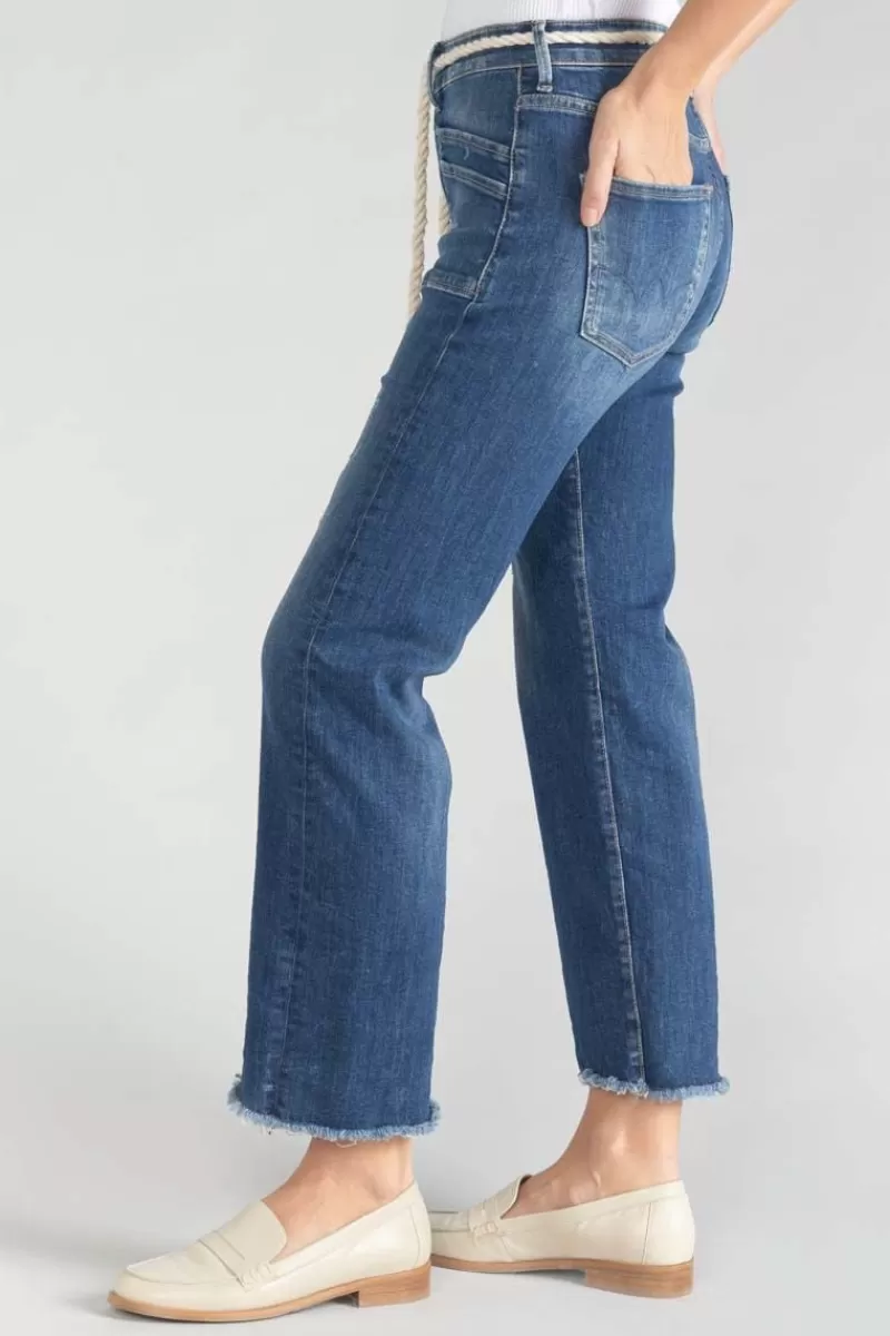 pricilia_taille_haute_eme_jeans_bleu_n_4.webp Le Temps des Cerises Coupe Regular-Pricilia Taille Haute 7/8Eme Jeans Bleu N°2 Blue