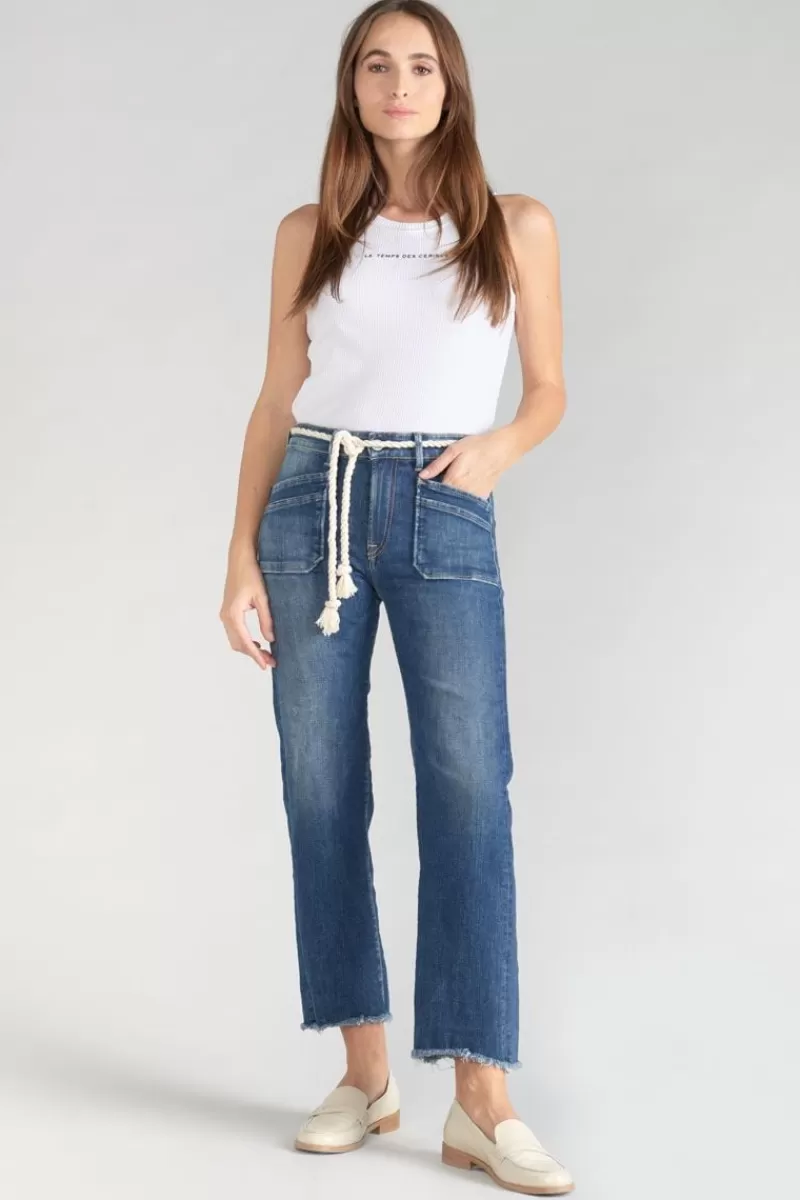 pricilia_taille_haute_eme_jeans_bleu_n_5.webp Le Temps des Cerises Coupe Regular-Pricilia Taille Haute 7/8Eme Jeans Bleu N°2 Blue