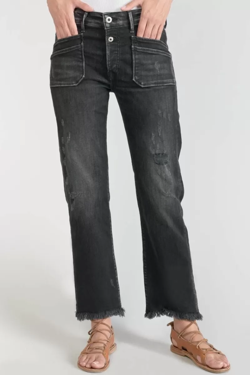 pricilia_taille_haute_eme_jeans_destroy_noir_n_3.webp Le Temps des Cerises Coupe Regular-Pricilia Taille Haute 7/8Eme Jeans Destroy Noir N°1 Black / Black