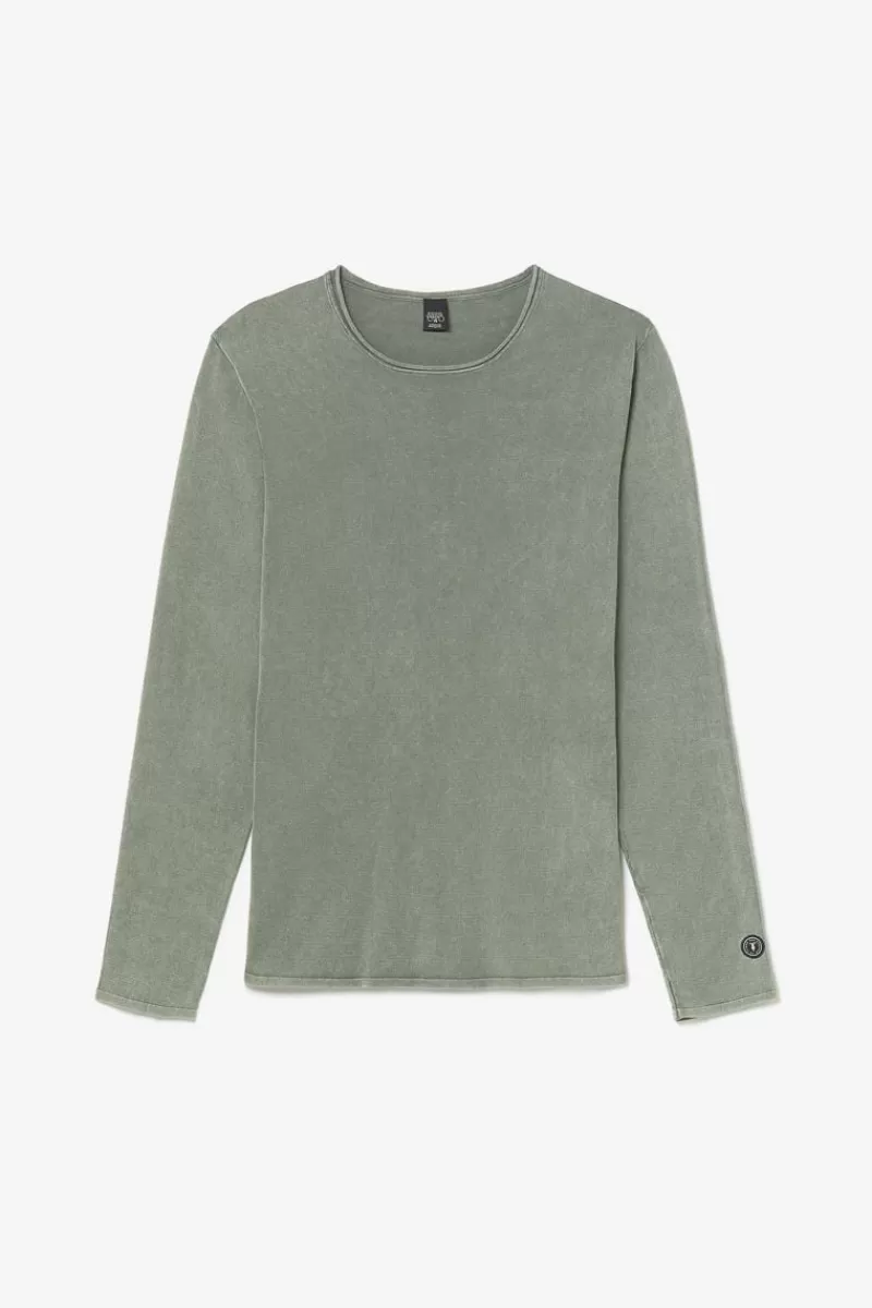 pull_bivor_kaki_delave_6.webp Le Temps des Cerises Pulls & Cardigans-Pull Bivor Kaki Delave Leaf