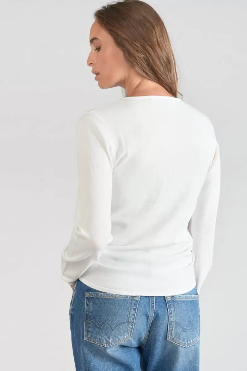 pull_duni_blanc_3.webp Le Temps des Cerises Pulls & Sweats & Cardigans-Pull Duni Blanc White