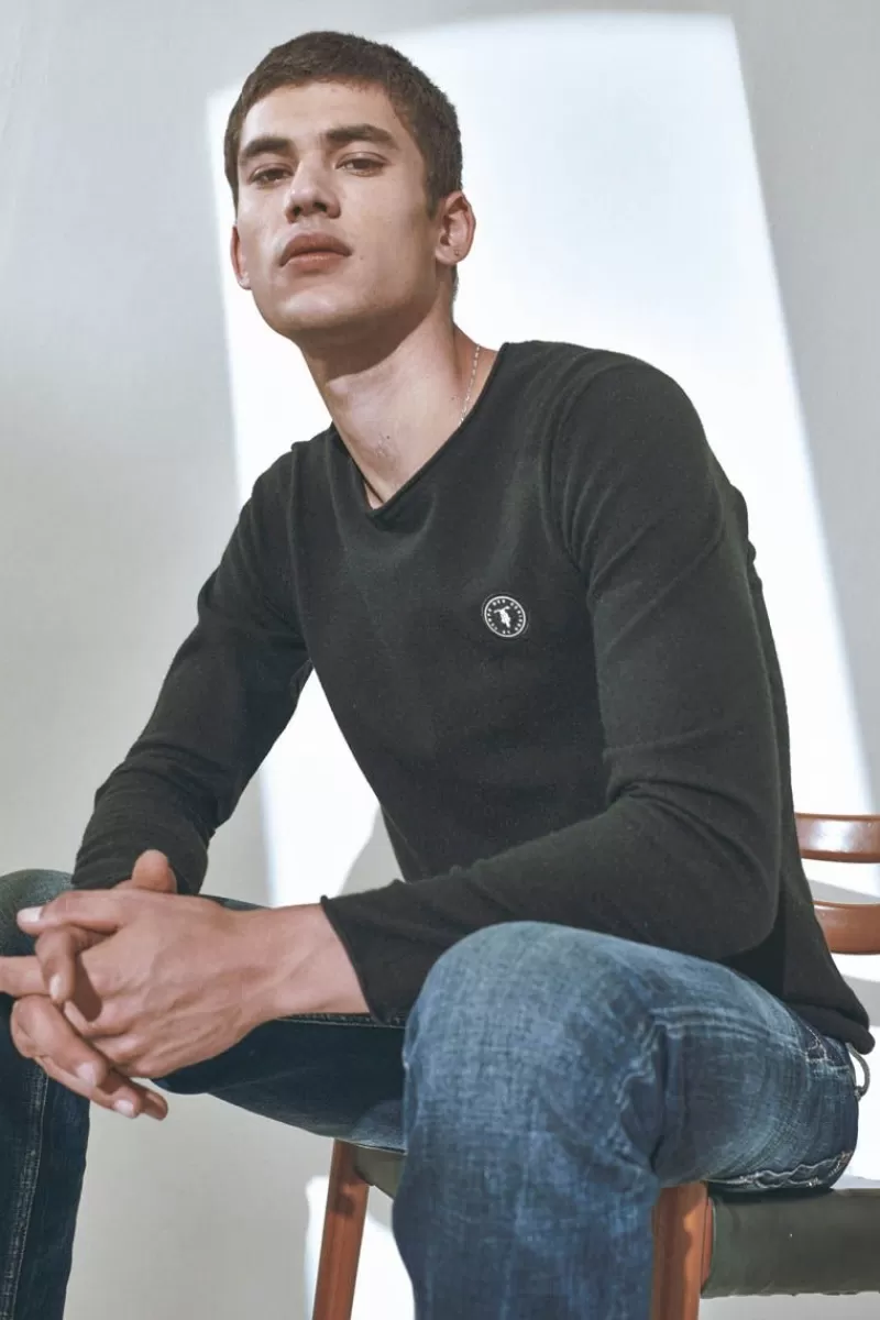 Le Temps des Cerises Pulls & Cardigans-Pull Terry Noir Black