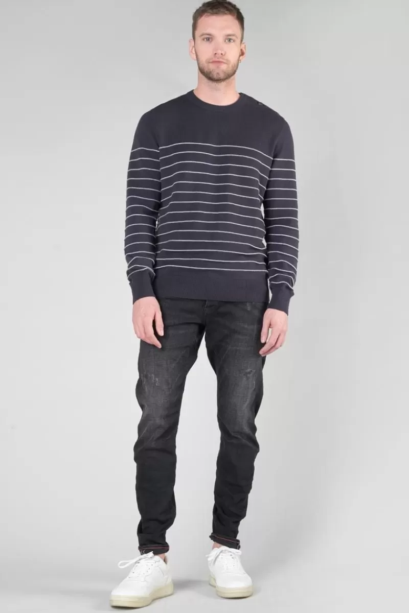 pull_vogel_bleu_nuit_a_rayures_5.webp Le Temps des Cerises Pulls & Cardigans-Pull Vogel Bleu Nuit A Rayures Galaxy