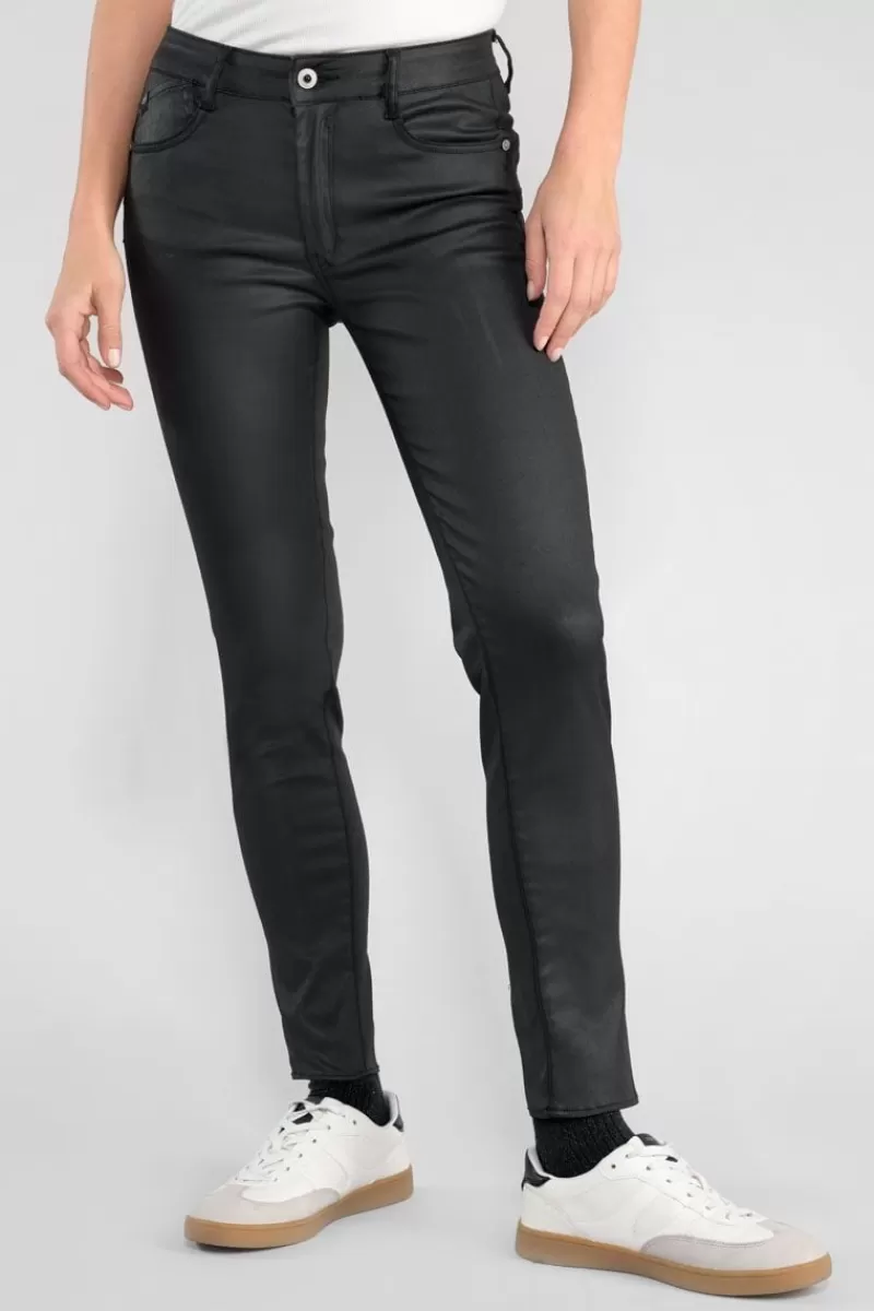 Le Temps des Cerises Coupe Slim-Pulp Slim Taille Haute 7/8Eme Jeans Enduit Noir N°0 Black