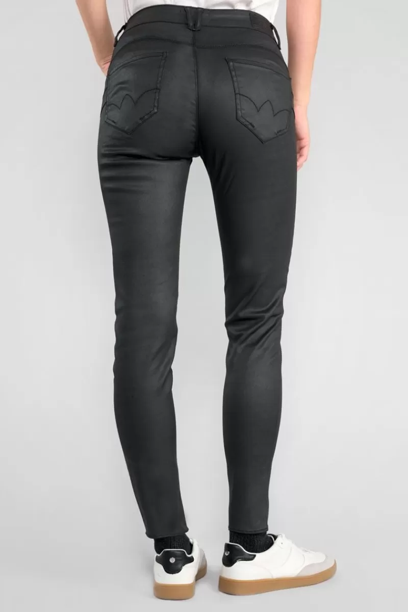 Le Temps des Cerises Coupe Slim-Pulp Slim Taille Haute 7/8Eme Jeans Enduit Noir N°0 Black