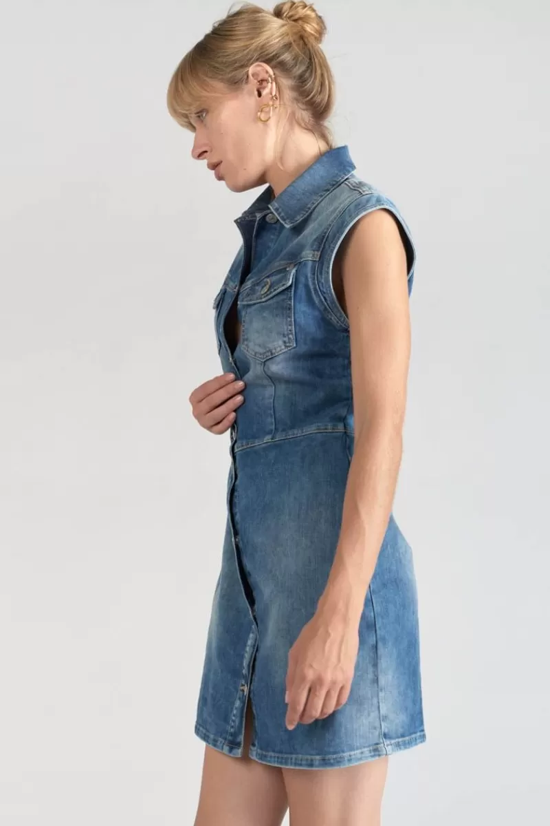 robe_diderot_en_jeans_bleu_4.webp Le Temps des Cerises Robes-Robe Diderot En Jeans Bleu Blue