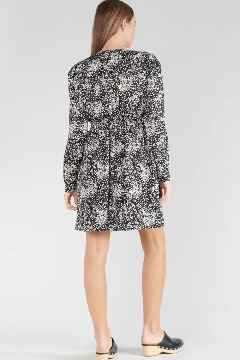 robe_edwina_a_motif_fleuri_noir_et_blanc_4.webp Le Temps des Cerises Robes-Robe Edwina A Motif Fleuri Noir Et Blanc Black Flower