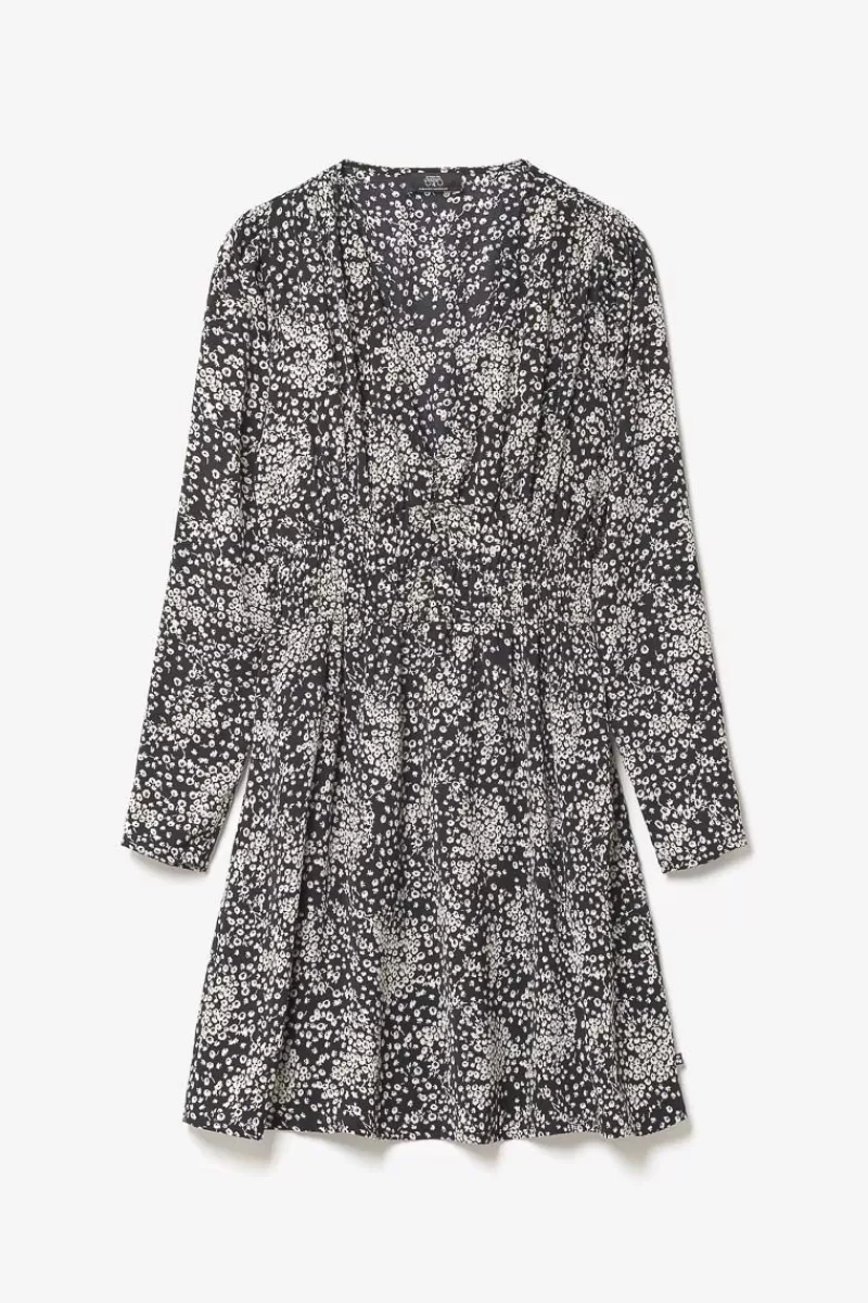 robe_edwina_a_motif_fleuri_noir_et_blanc_7.webp Le Temps des Cerises Robes-Robe Edwina A Motif Fleuri Noir Et Blanc Black Flower