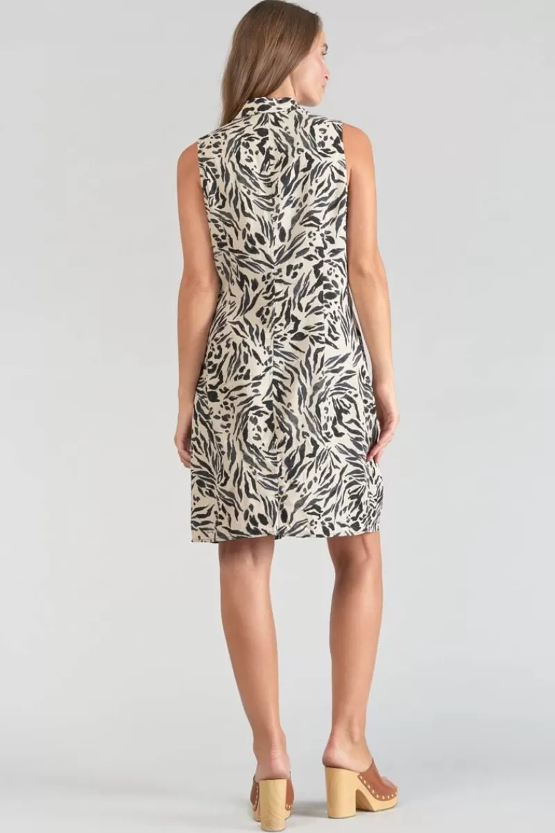robe_en_lin_melange_muna_a_motif_animalier_4.webp Le Temps des Cerises Robes-Robe En Lin Melange Muna A Motif Animalier Zebra