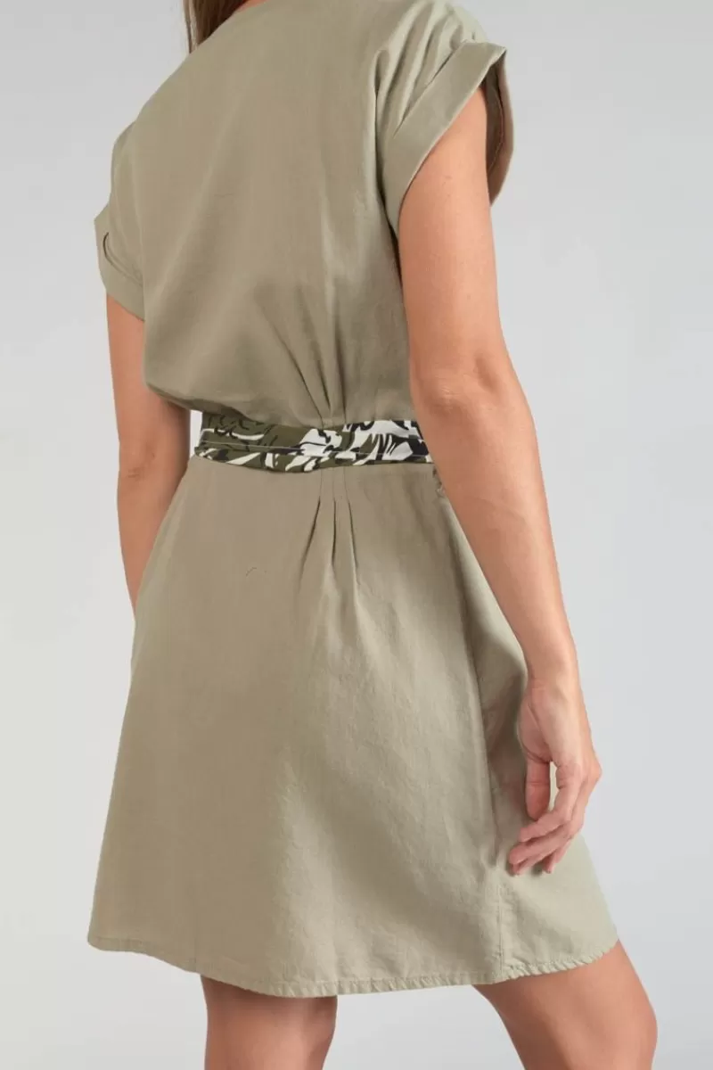 robe_eourres_kaki_clair_3.webp Le Temps des Cerises Robes-Robe Eourres Kaki Clair Sea Spray