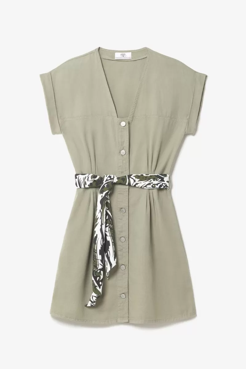 robe_eourres_kaki_clair_6.webp Le Temps des Cerises Robes-Robe Eourres Kaki Clair Sea Spray
