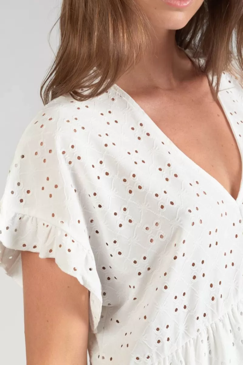 robe_lia_ajouree_blanche_2.webp Le Temps des Cerises Robes-Robe Lia Ajouree Blanche White