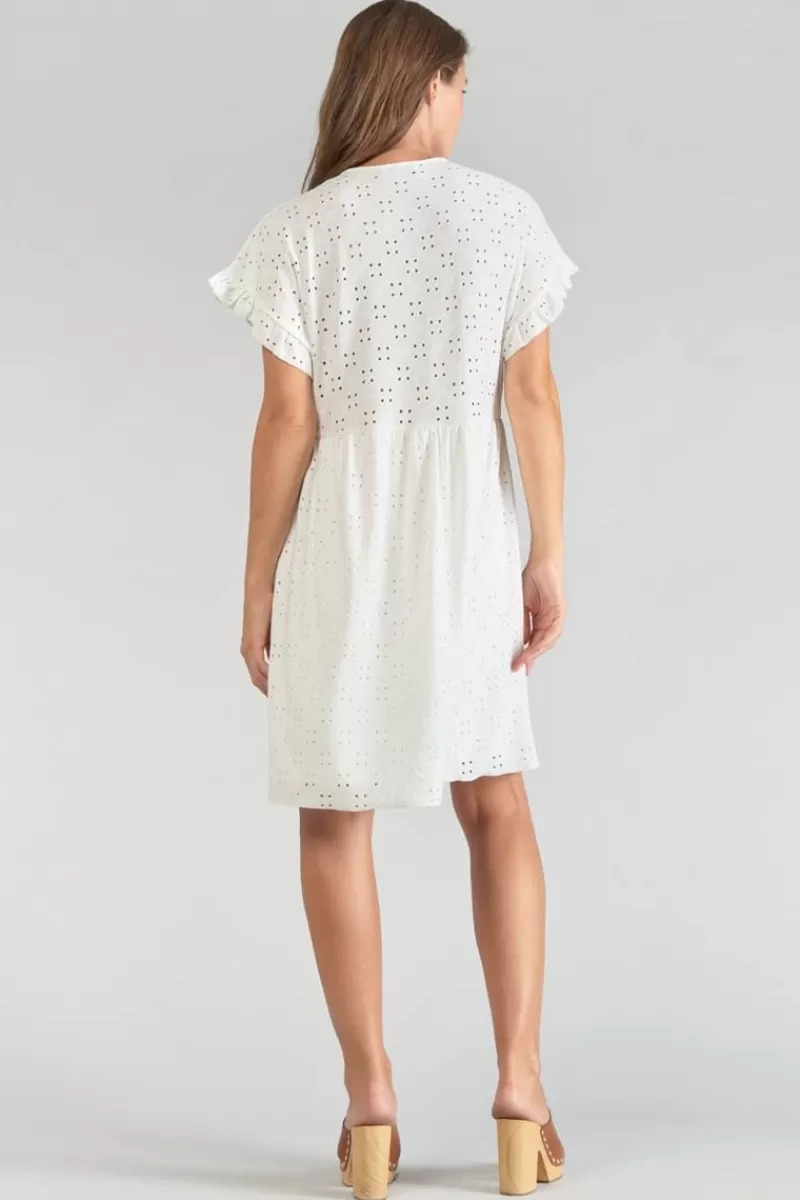 robe_lia_ajouree_blanche_4.webp Le Temps des Cerises Robes-Robe Lia Ajouree Blanche White