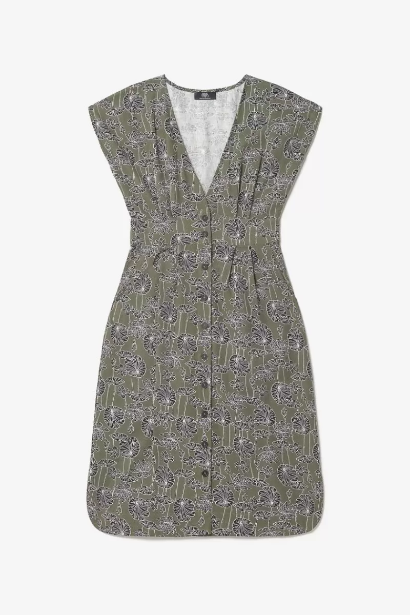 robe_longue_croft_kaki_a_motif_fleuri_5.webp Le Temps des Cerises Robes-Robe Longue Croft Kaki A Motif Fleuri Lizard