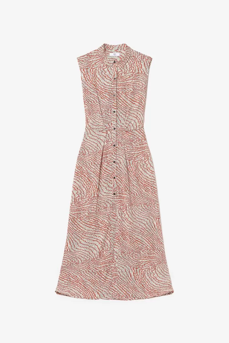 robe_longue_cuoco_a_motif_orange_et_noir_6.webp Le Temps des Cerises Robes-Robe Longue Cuoco A Motif Orange Et Noir Orange Zebra