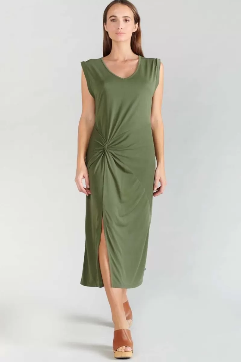 Le Temps des Cerises Robes-Robe Longue Gana Kaki Lizard