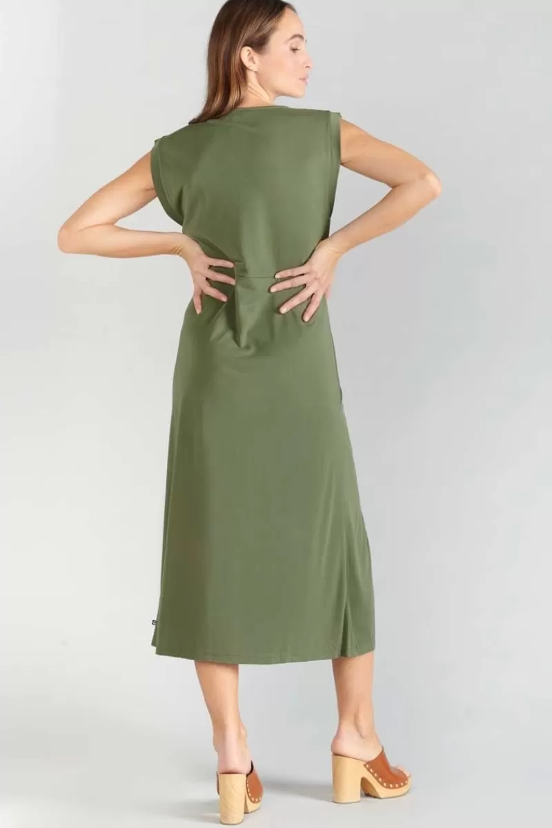 Le Temps des Cerises Robes-Robe Longue Gana Kaki Lizard