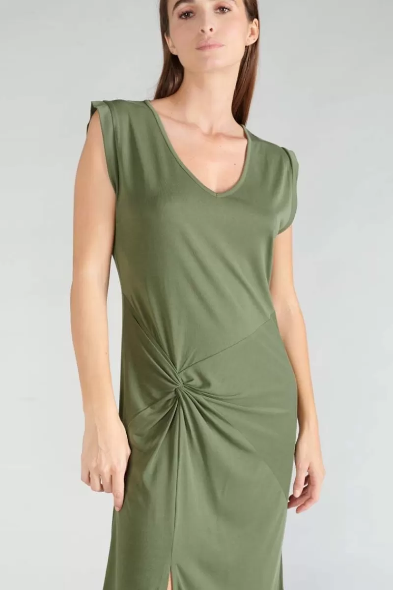 robe_longue_gana_kaki_4.webp Le Temps des Cerises Robes-Robe Longue Gana Kaki Lizard