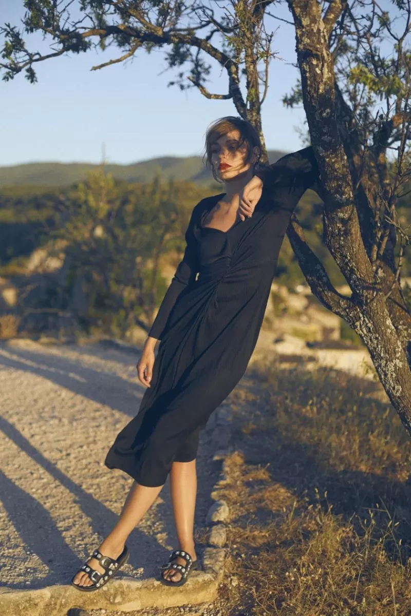 Le Temps des Cerises Robes-Robe Longue Yama Noire Black