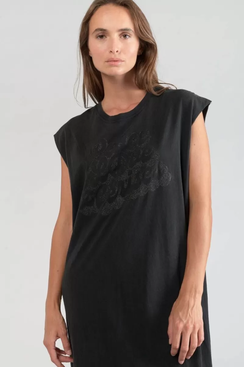 robe_tshirt_longue_poppy_noire_4.webp Le Temps des Cerises Robes-Robe T-Shirt Longue Poppy Noire Black