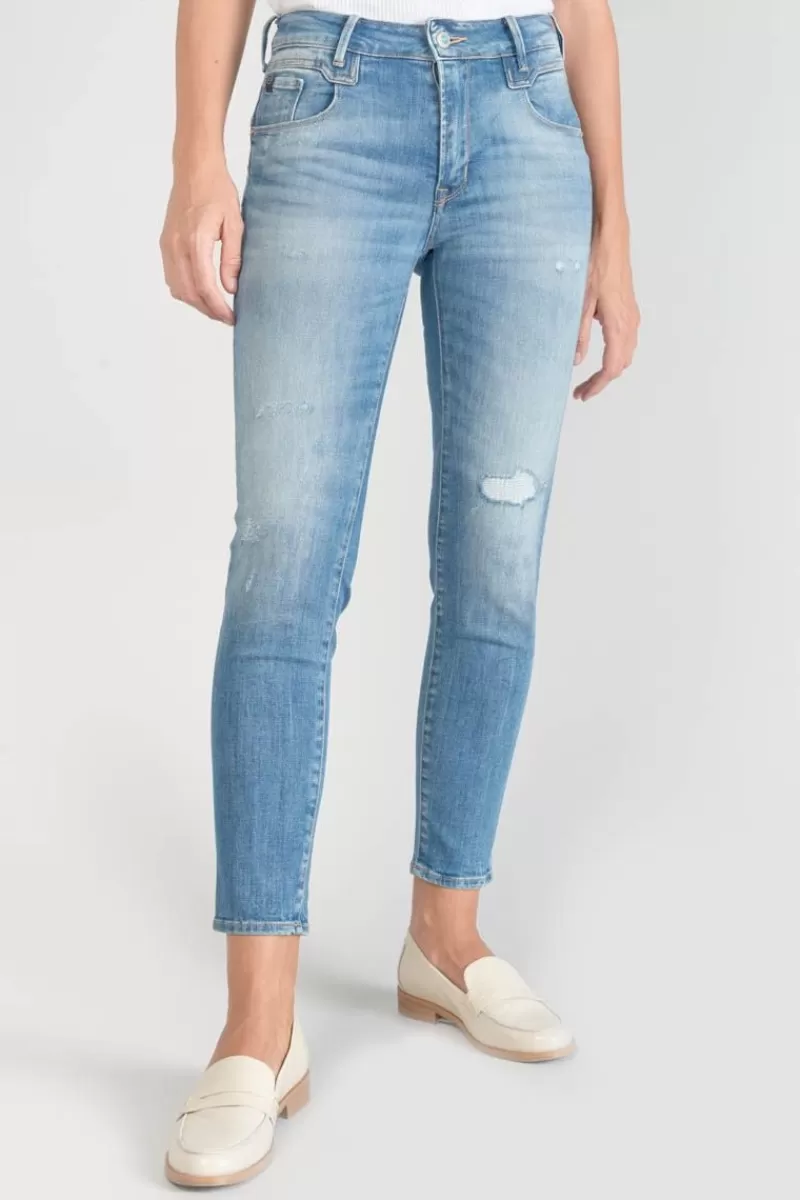 Le Temps des Cerises Coupe Slim-Sabi Pulp Slim Taille Haute 7/8Eme Jeans Destroy Bleu N°3 Blue
