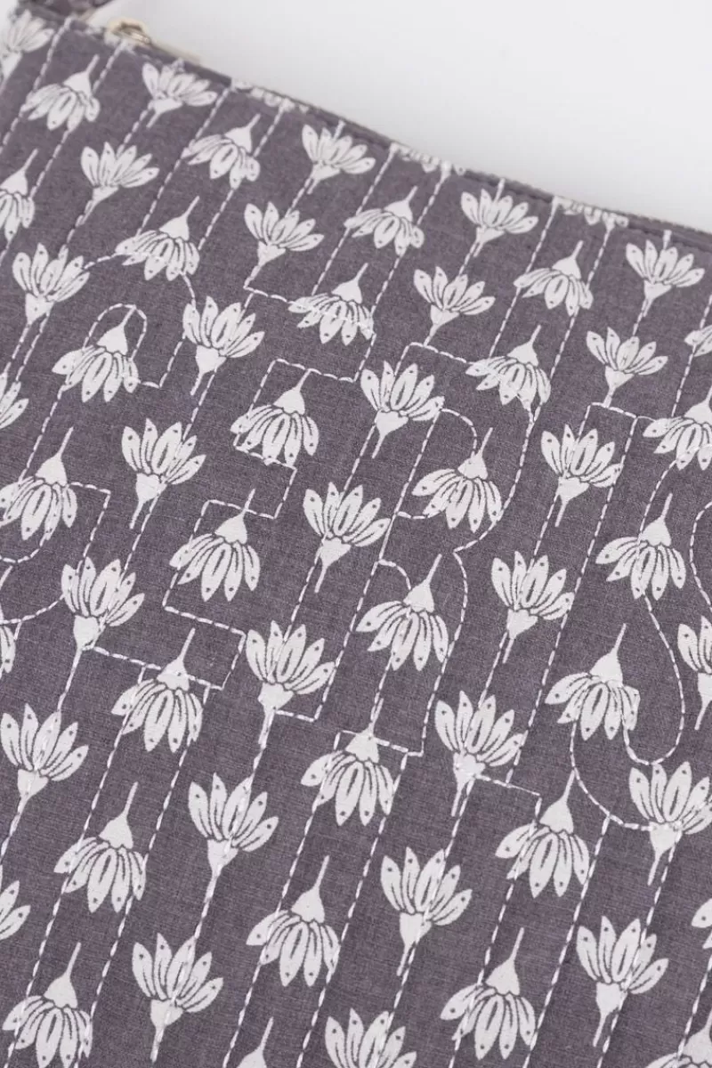 Le Temps des Cerises Sacs & Portefeuilles-Sac A Bandouliere Lauri Gris A Motif Floral Grey