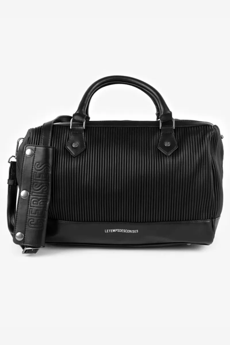 Le Temps des Cerises Sacs & Portefeuilles-Sac Bowling Isaia Noir Plisse Black