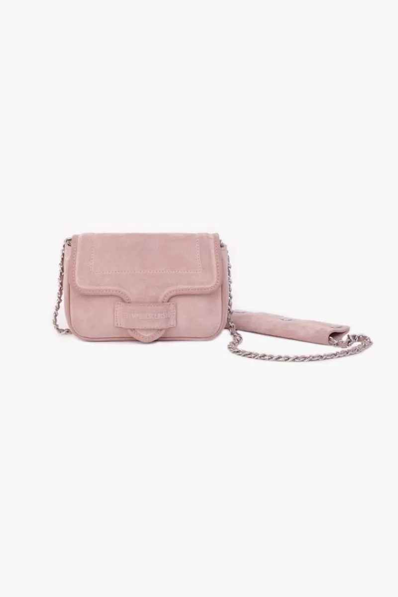 sac_klelia_en_cuir_suede_rose_poudre_5.webp Le Temps des Cerises Sacs & Portefeuilles-Sac Klelia En Cuir Suede Rose Poudre Powdery Pink