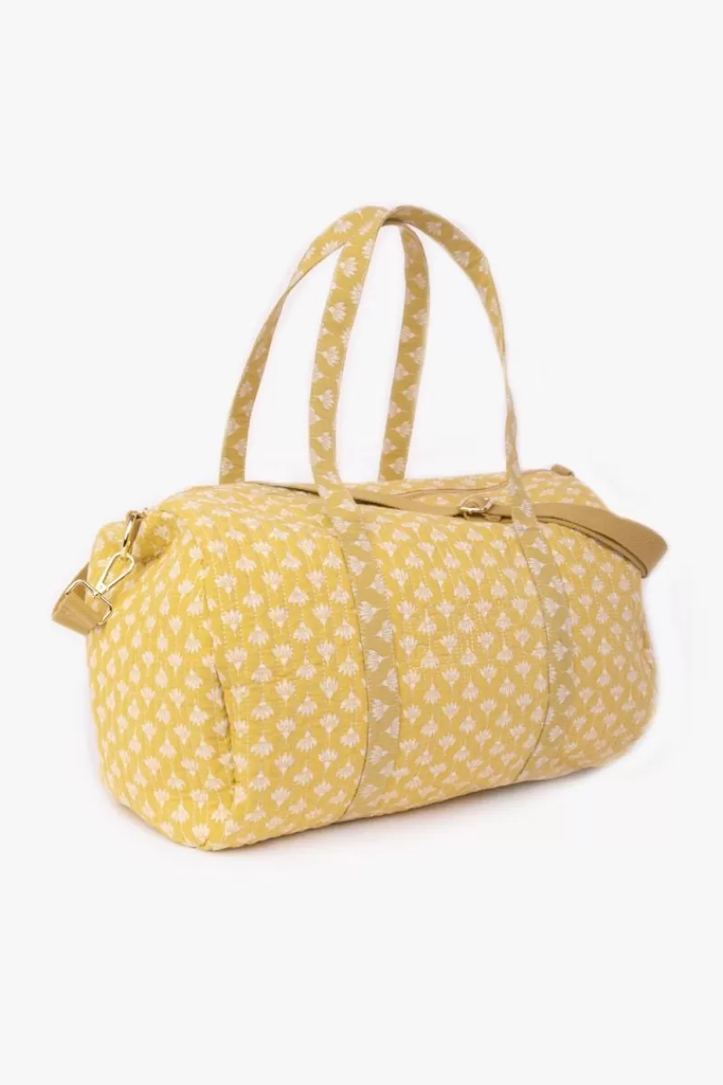 Le Temps des Cerises Sacs & Portefeuilles-Sac Week-End Lisia Jaune A Motif Fleuri Yellow