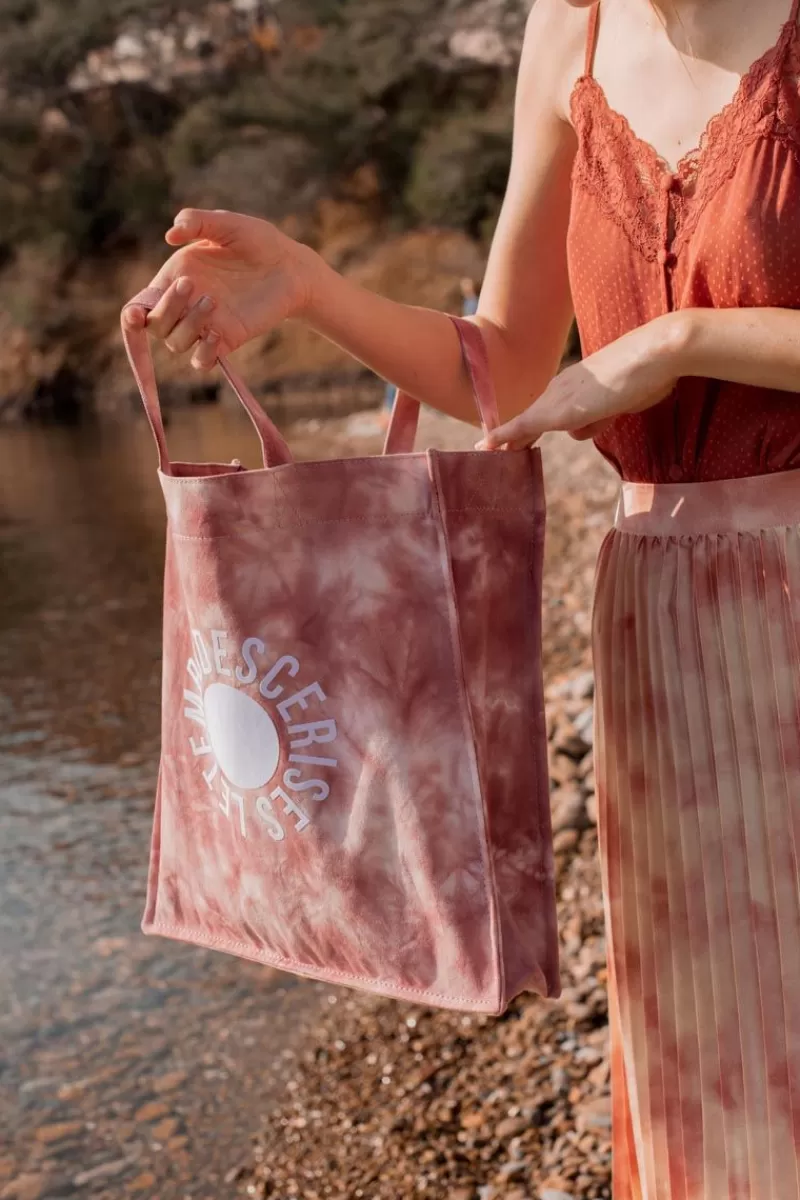 Le Temps des Cerises Sacs & Portefeuilles-Shopping Bag Lina Tie And Dye Rose Pink