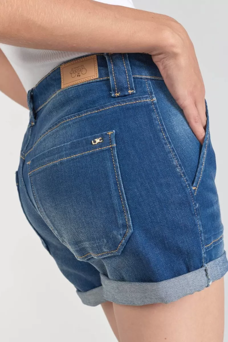 short_bloom_en_jeans_bleu_fonce_2.webp Le Temps des Cerises Jupes & Shorts-Short Bloom En Jeans Bleu Fonce Blue