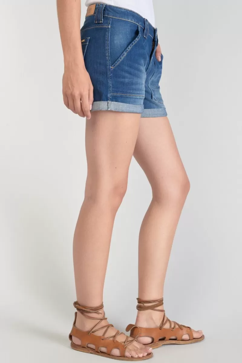 short_bloom_en_jeans_bleu_fonce_4.webp Le Temps des Cerises Jupes & Shorts-Short Bloom En Jeans Bleu Fonce Blue