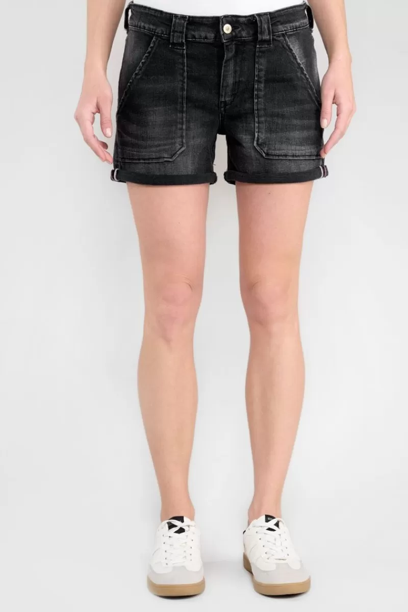 short_en_jeans_bloom_noir_3.webp Le Temps des Cerises Jupes & Shorts-Short En Jeans Bloom Noir Black / Black