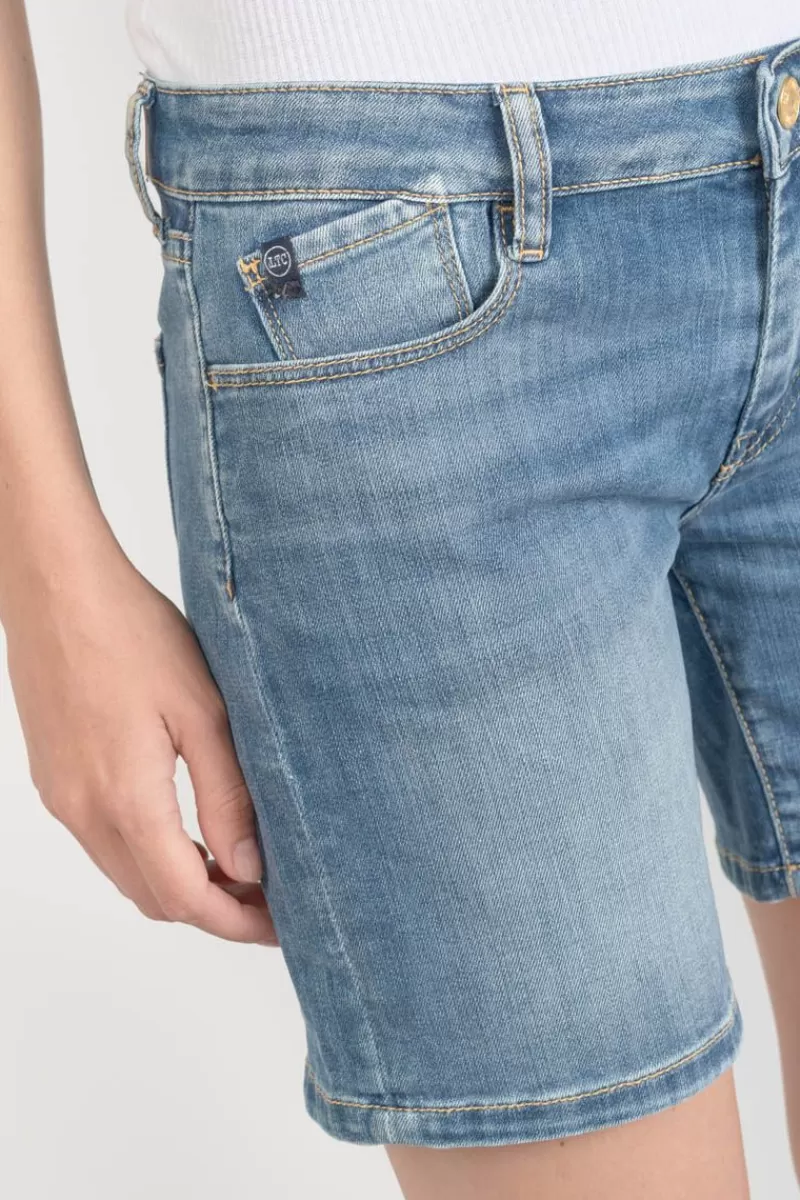 short_janka_en_jeans_bleu_delave_4.webp Le Temps des Cerises Jupes & Shorts-Short Janka En Jeans Bleu Delave Blue