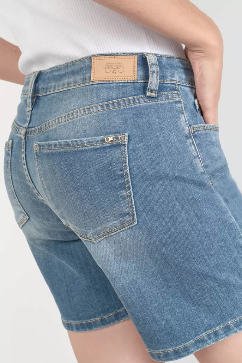 short_janka_en_jeans_bleu_delave_5.webp Le Temps des Cerises Jupes & Shorts-Short Janka En Jeans Bleu Delave Blue