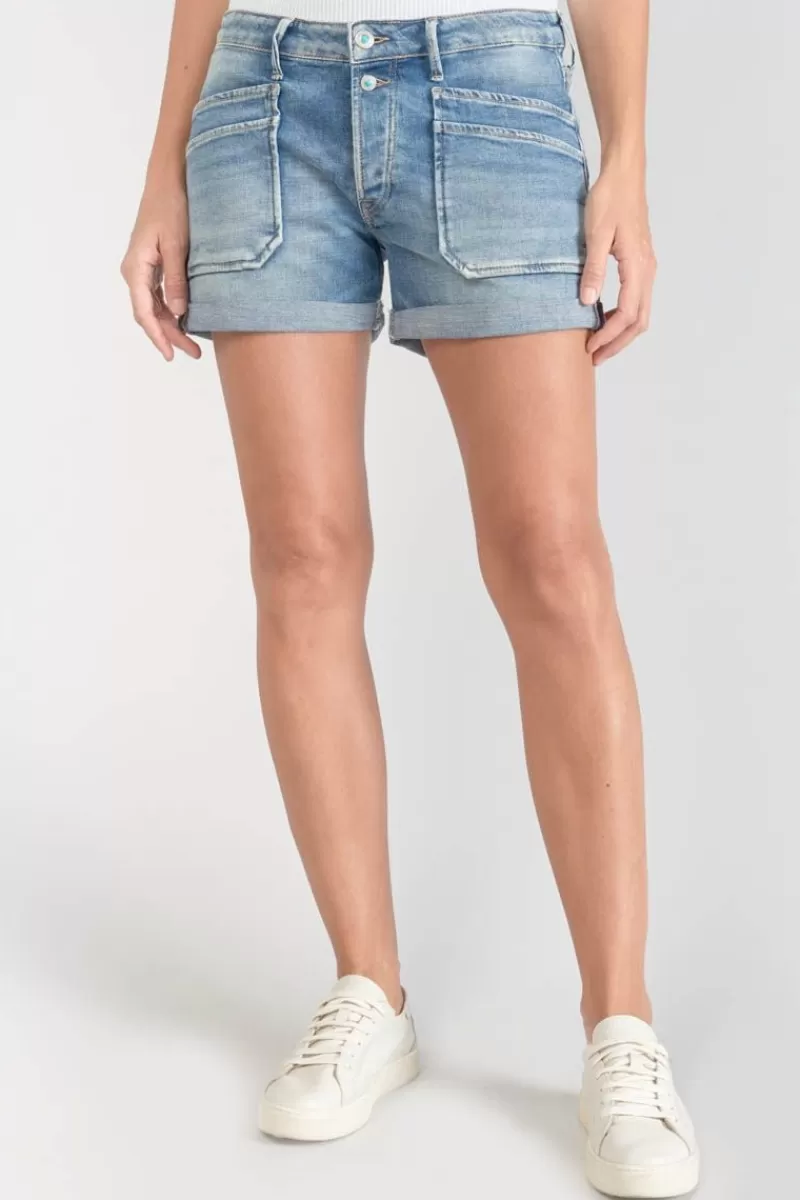 short_madrague_en_jeans_bleu_5.webp Le Temps des Cerises Jupes & Shorts-Short Madrague En Jeans Bleu Blue