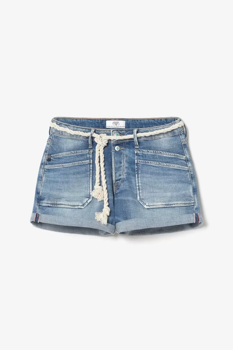 short_madrague_en_jeans_bleu_7.webp Le Temps des Cerises Jupes & Shorts-Short Madrague En Jeans Bleu Blue