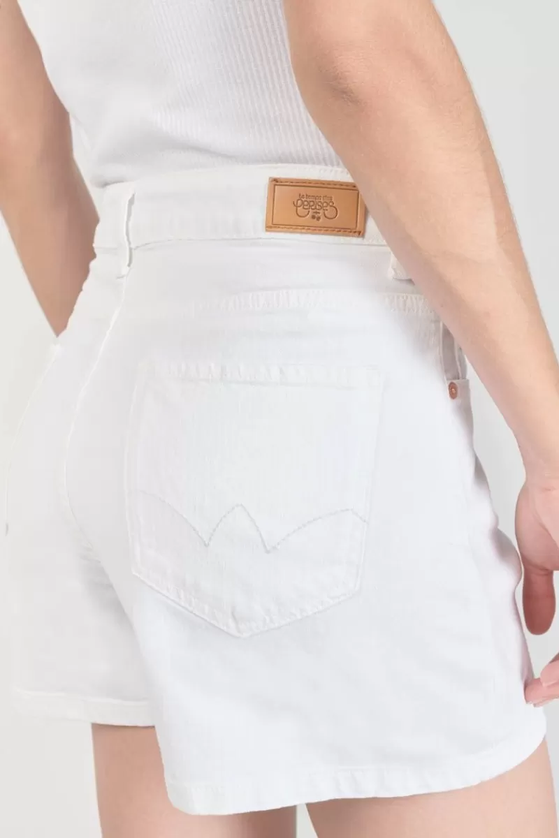 short_mosta_en_jeans_blanc_a_fermeture_asymetrique_5.webp Le Temps des Cerises Coupe Criss Cross-Short Mosta En Jeans Blanc A Fermeture Asymetrique White