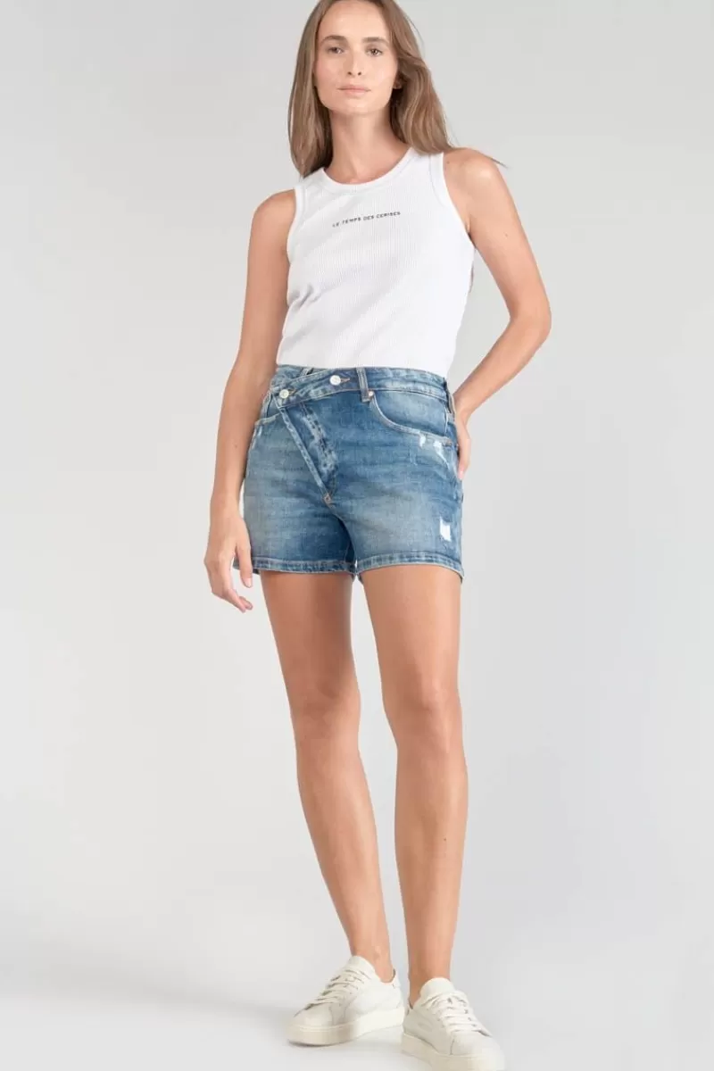 short_mosta_en_jeans_bleu_a_fermeture_asymetrique_5.webp Le Temps des Cerises Coupe Criss Cross-Short Mosta En Jeans Bleu A Fermeture Asymetrique Blue