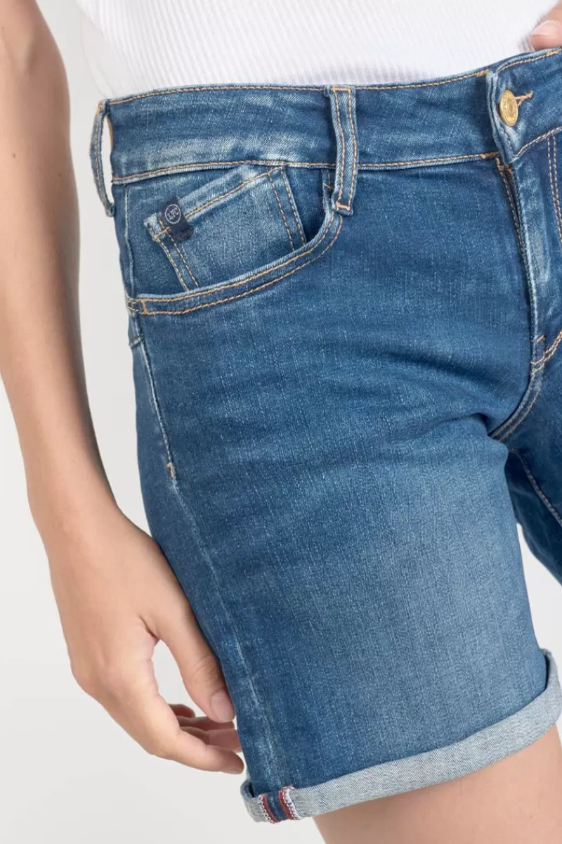 short_paola_en_jeans_bleu_3.webp Le Temps des Cerises Jupes & Shorts-Short Paola En Jeans Bleu Blue