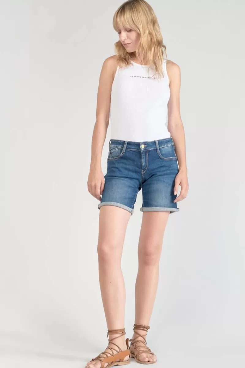 short_paola_en_jeans_bleu_5.webp Le Temps des Cerises Jupes & Shorts-Short Paola En Jeans Bleu Blue