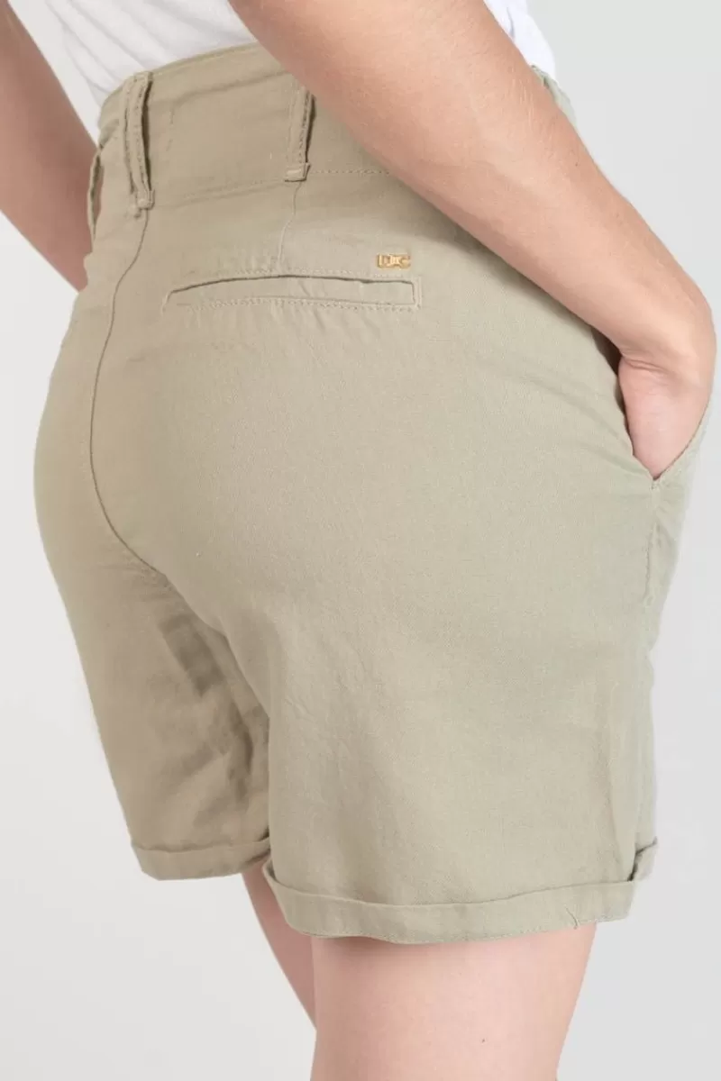 short_sydney_kaki_clair_3.webp Le Temps des Cerises Shorts & Jupes-Short Sydney2 Kaki Clair Sea Spray
