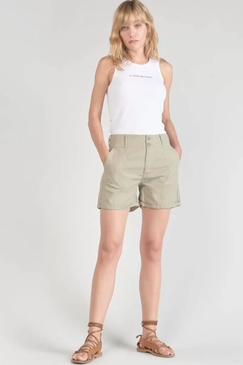 short_sydney_kaki_clair_5.webp Le Temps des Cerises Shorts & Jupes-Short Sydney2 Kaki Clair Sea Spray