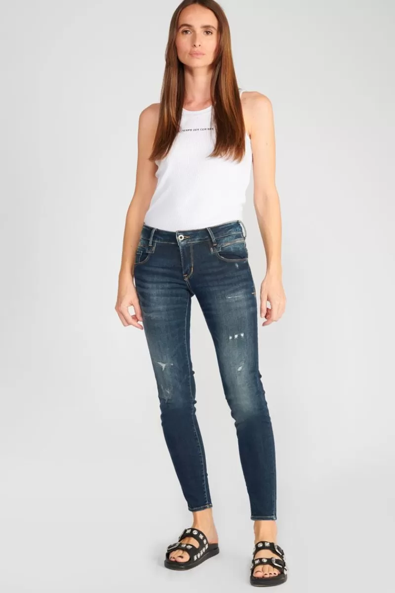 Le Temps des Cerises Coupe Slim-Sib Pulp Slim 7/8Eme Jeans Destroy Vintage Bleu N°2 Blue