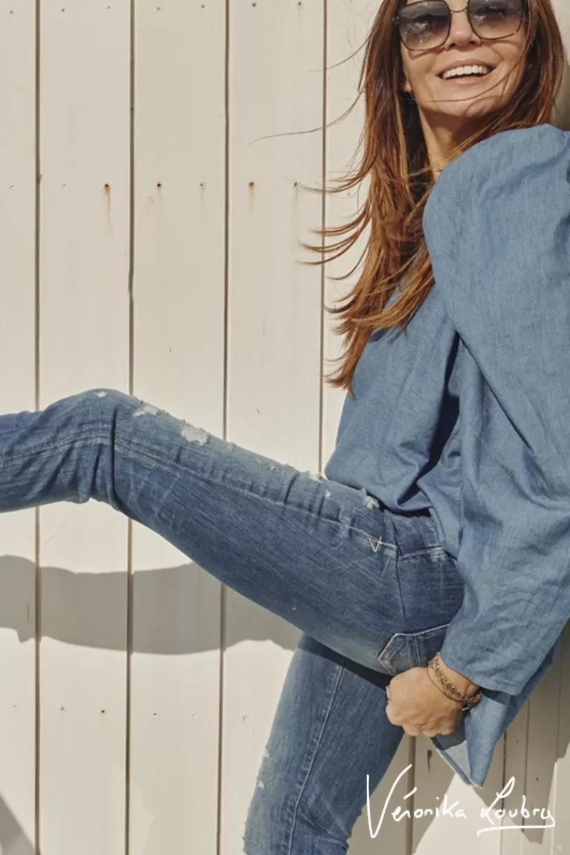 slim_by_veronika_loubry_jeans_bleu_n_1.webp Le Temps des Cerises Coupe Slim-300/16 Slim By Veronika Loubry Jeans Bleu N°3 Blue