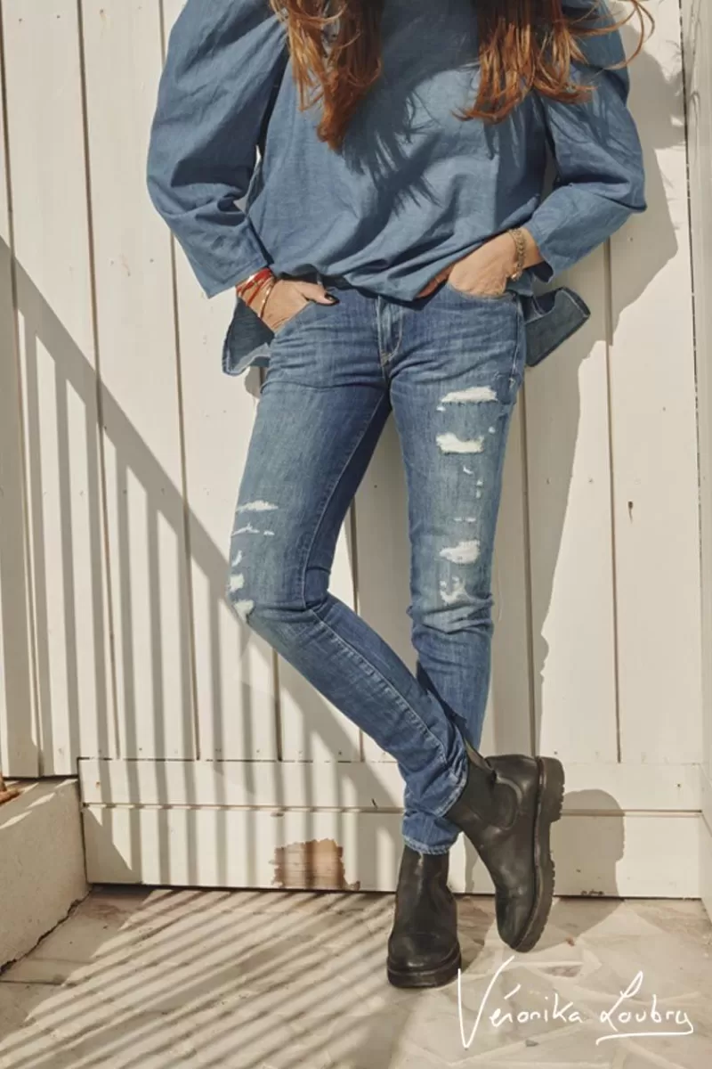 slim_by_veronika_loubry_jeans_bleu_n_2.webp Le Temps des Cerises Coupe Slim-300/16 Slim By Veronika Loubry Jeans Bleu N°3 Blue