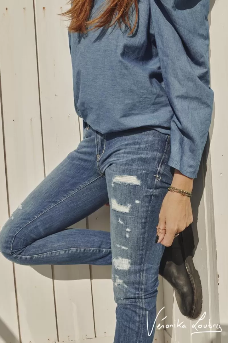 slim_by_veronika_loubry_jeans_bleu_n_4.webp Le Temps des Cerises Coupe Slim-300/16 Slim By Veronika Loubry Jeans Bleu N°3 Blue