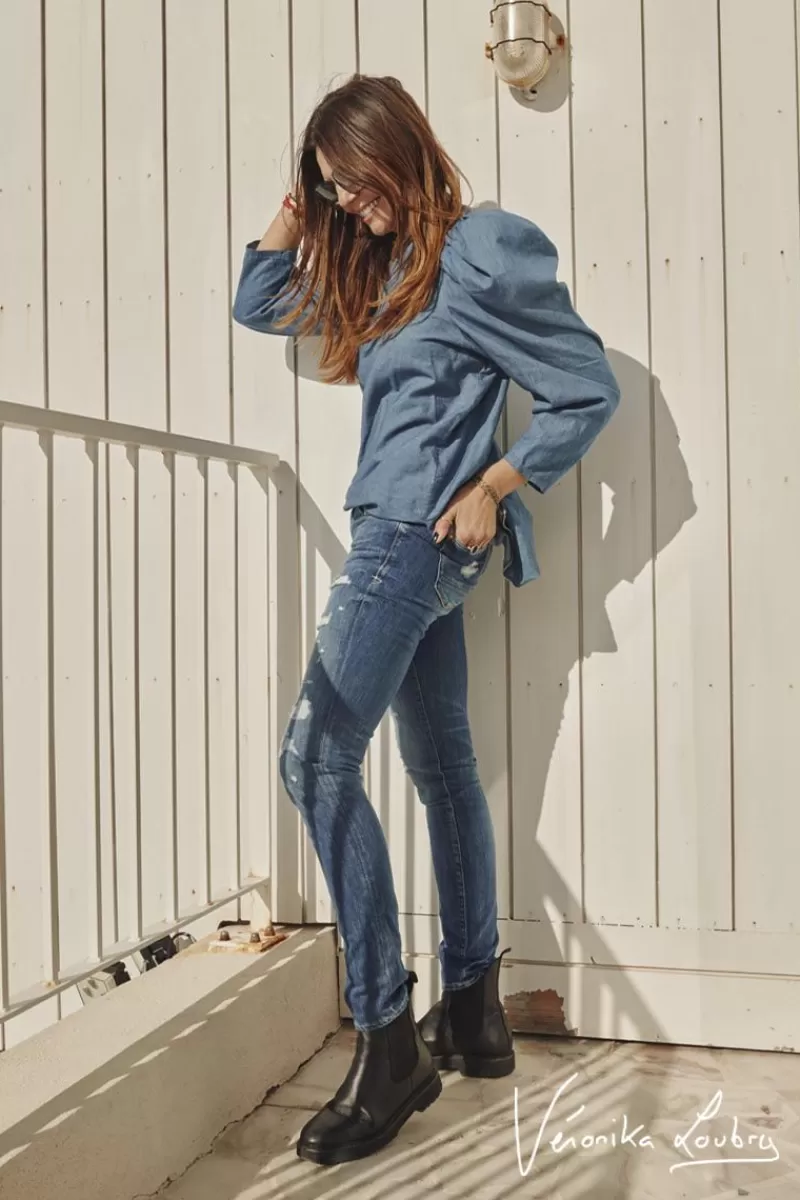 slim_by_veronika_loubry_jeans_bleu_n_7.webp Le Temps des Cerises Coupe Slim-300/16 Slim By Veronika Loubry Jeans Bleu N°3 Blue