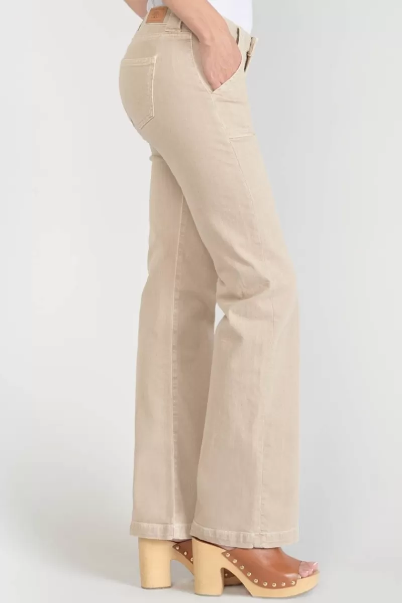 sormiou_flare_jeans_beige_sable_2.webp Le Temps des Cerises Coupe Flare / Bootcut-Sormiou Flare Jeans Beige Sable Desert